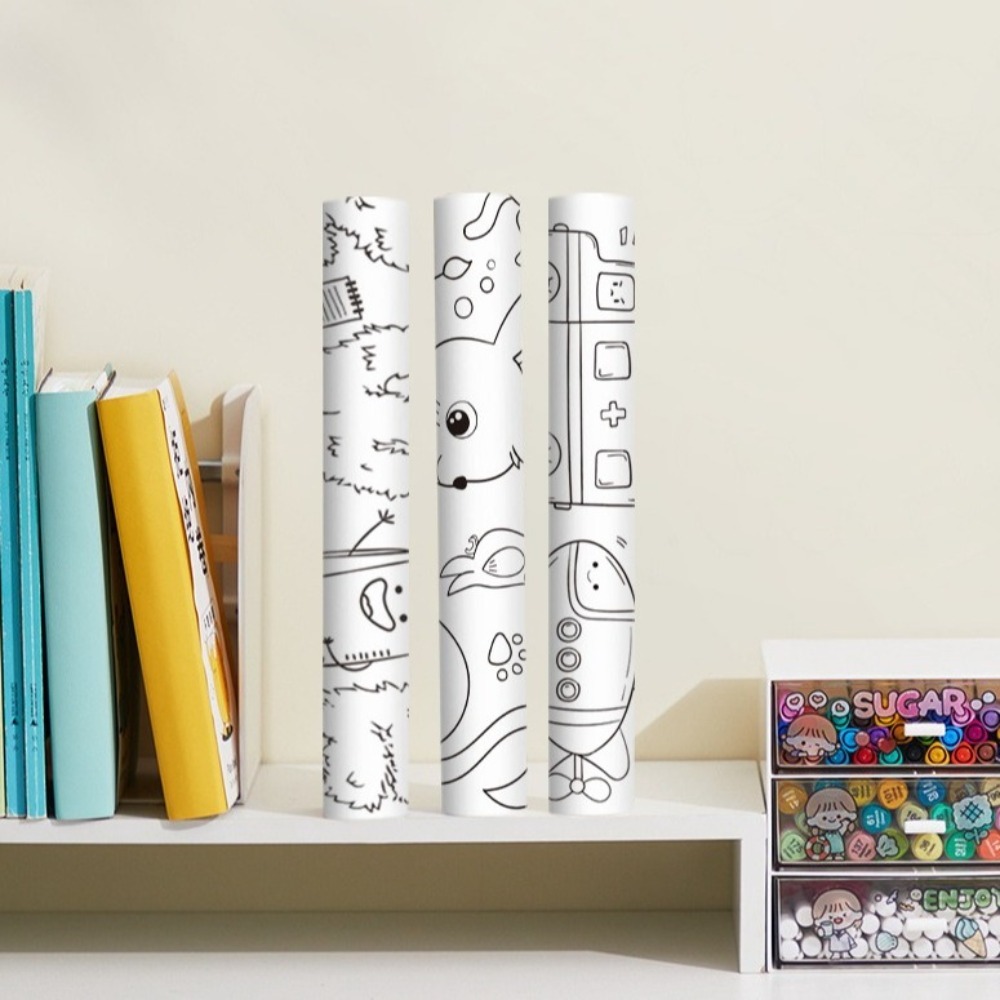 Art Craft Book - ม้วนกระดาษวาดภาพระบายสี 3 เมตร สำหรับงานศิลปะ DIY ตัดกระดาษ