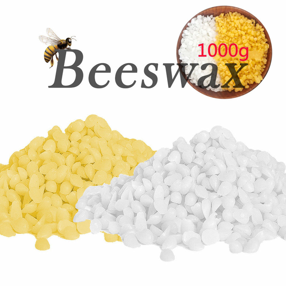 Candle Making Wax - 1000G ขี้ผึ้งธรรมชาติบริสุทธิ์100% เพิ่มถั่วเหลืองขี้ผึ้ง DIY Handmade ของขวัญเทียนขี้ผึ้งอุปกรณ์สีเหลืองและขี้ผึ้งสีขาว