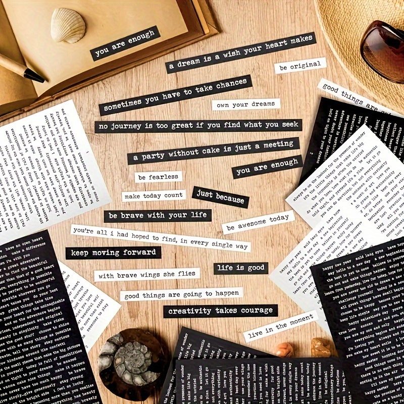 Art Craft Quotes - 406pcs แรงบันดาลใจสติกเกอร์บวกสําหรับสมุดภาพ,วารสาร,Planner และ DIY ศิลปะและหัตถกรรม Photo