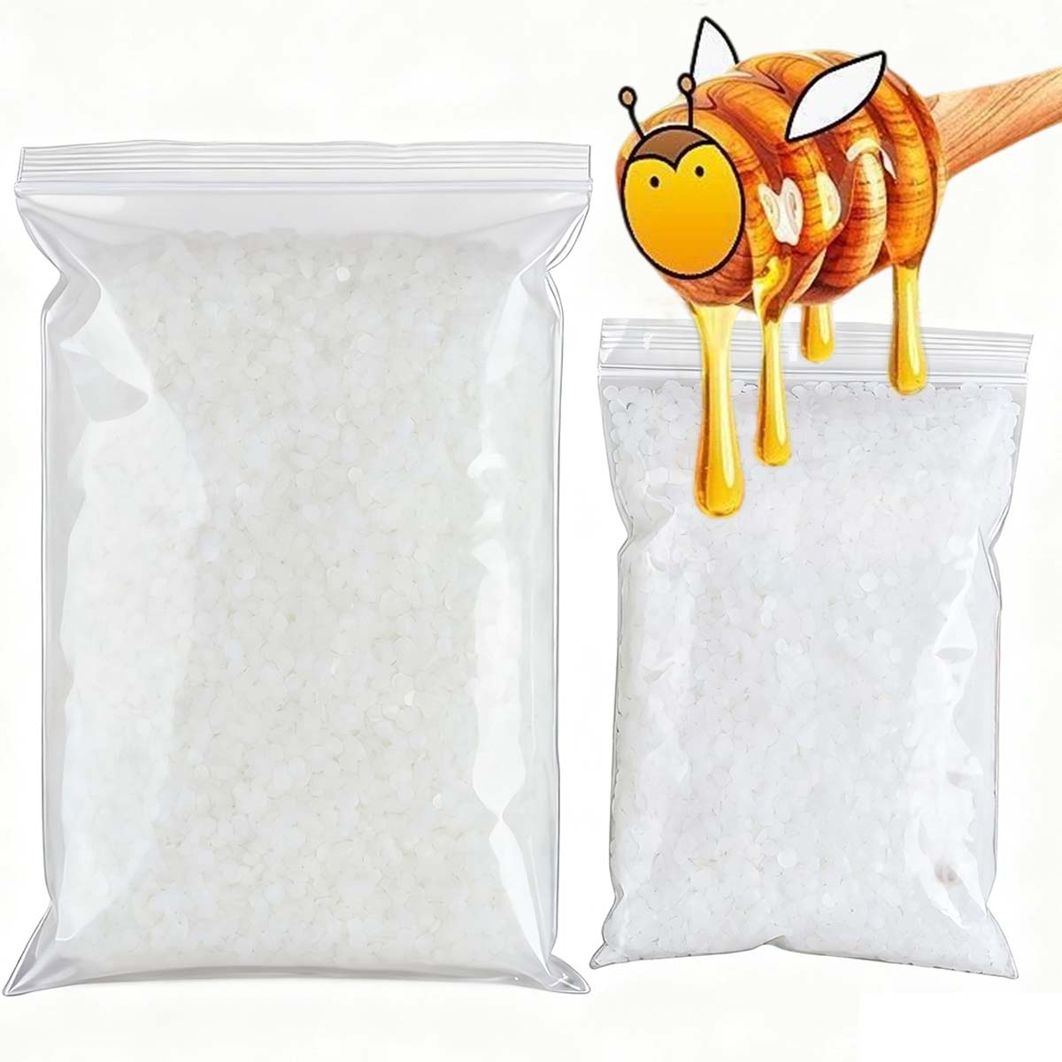 Candle Making Wax - ขี้ผึ้งสีขาวบริสุทธิ์จากธรรมชาติ น้ำหนัก 200 กรัม-1000 กรัม วัสดุทำเทียนหอมแบบเม็ด