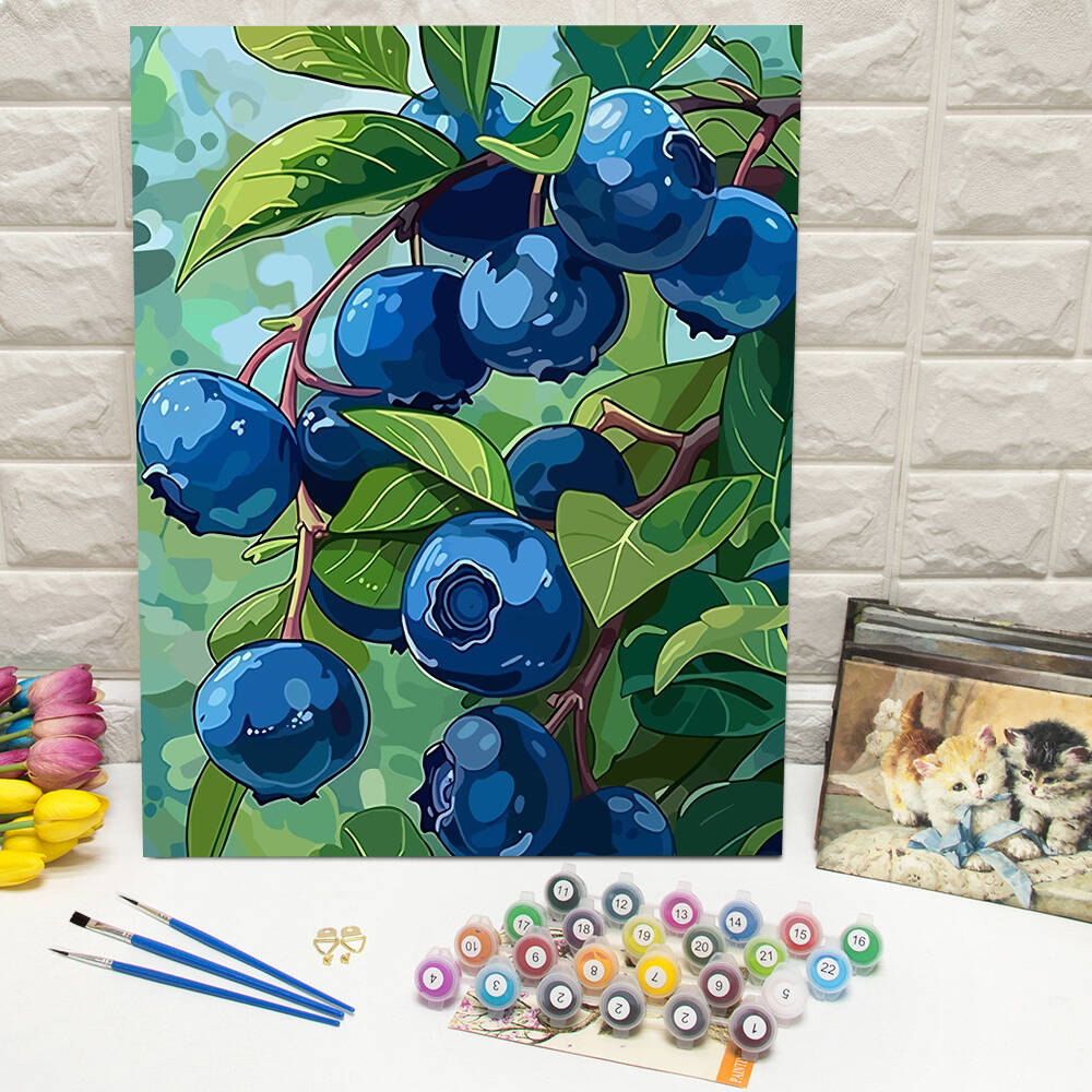 Art Craft Room - ภาพวาดสีน้ํามันโดยตัวเลขภูมิทัศน์ภูเขา DIY ภาพวาดดิจิตอลบ้านต้นไม้ภาพ Artcraft บนผ้าใบ Handpainted