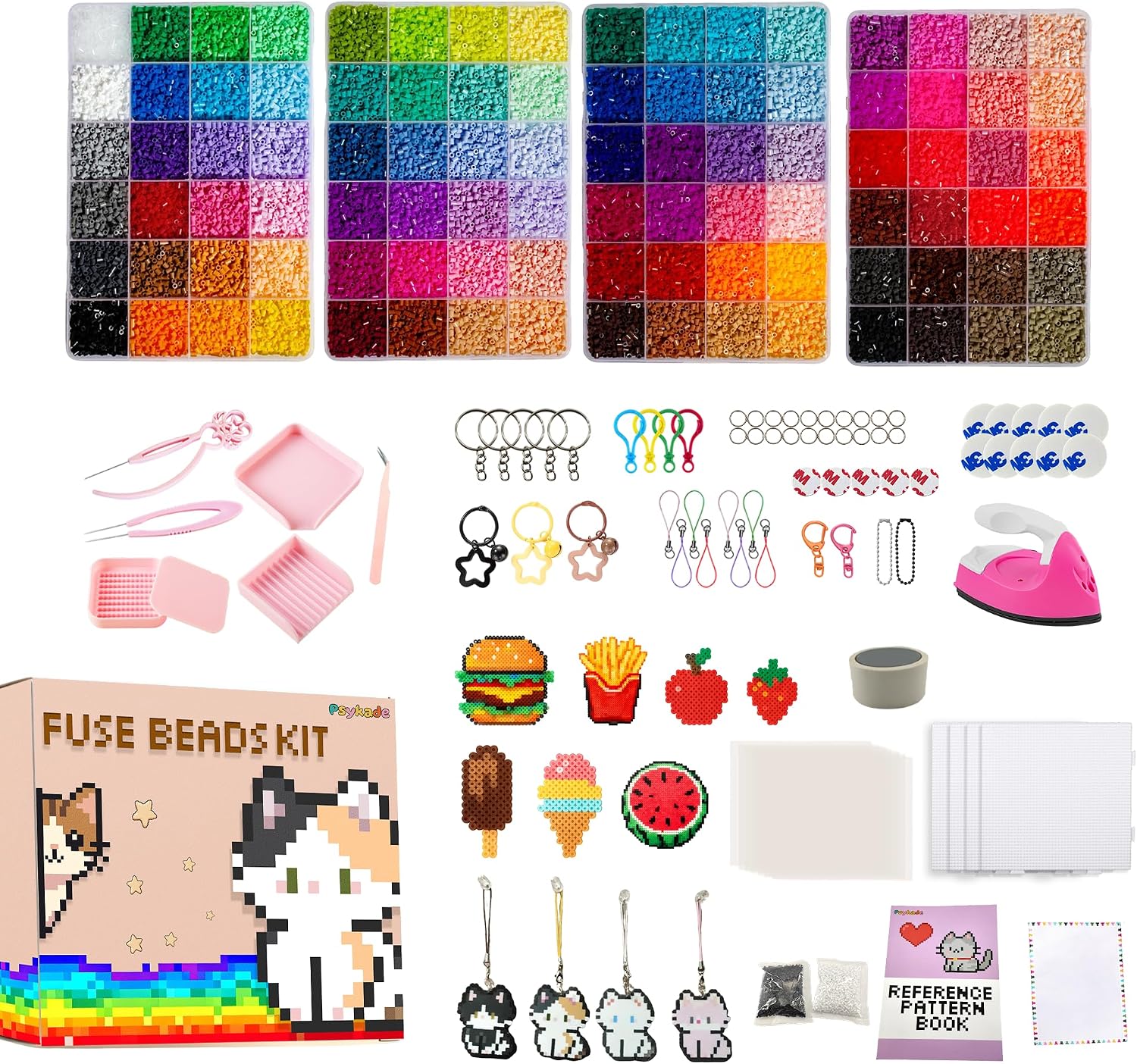 Art Craft Room - ชุดลูกปัดฟิวส์-ง่ายต่อการใช้งาน-96 สี 53000 2.6 มม., 200+