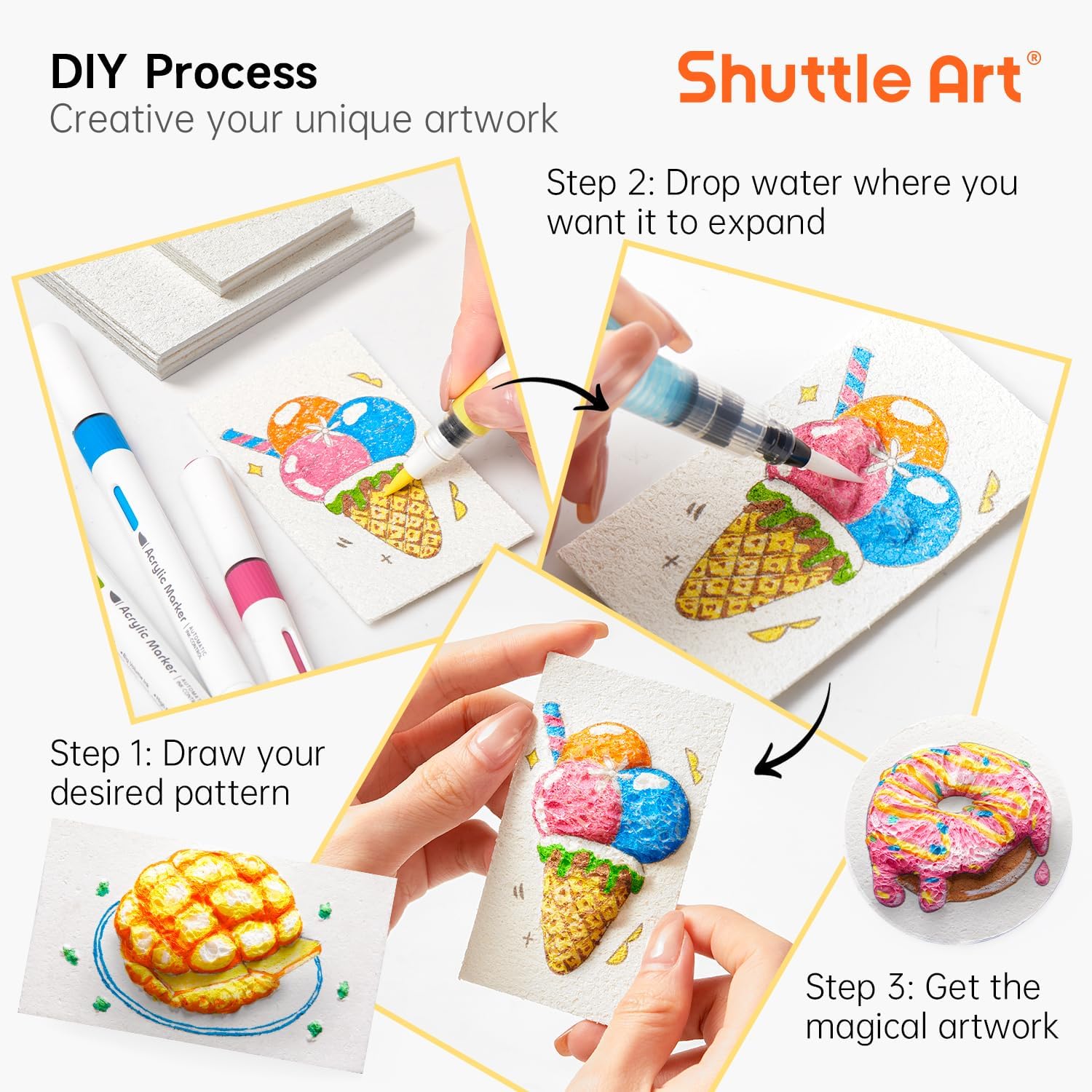 ชุดกระดาษวาดภาพพื้นผิวโฟมนูน 3 - Art Craft With Paper บทวิจารณ์และราคา