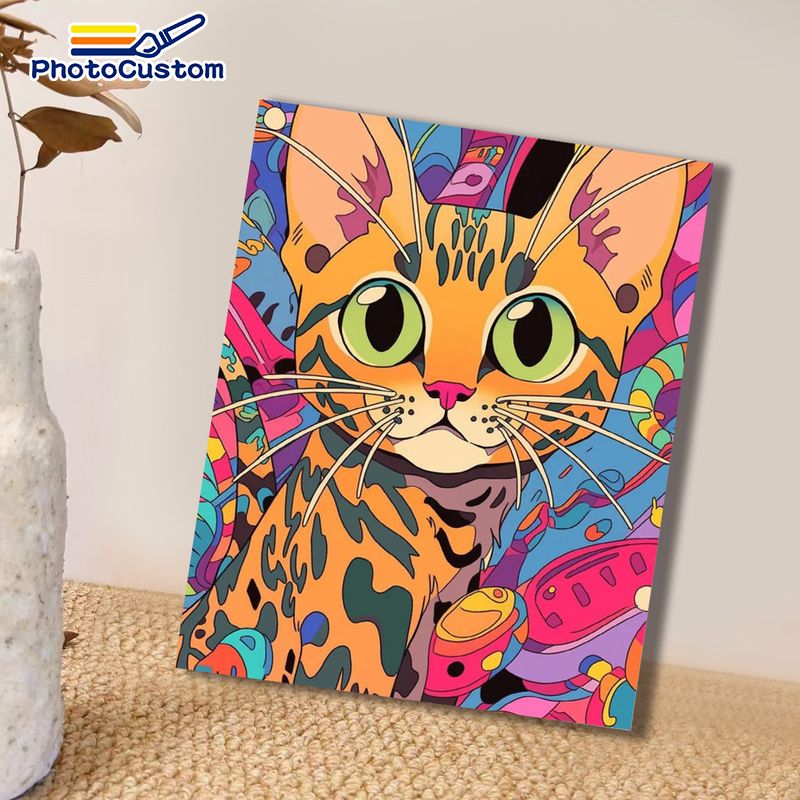 ภาพวาดแมวขิงตามตัวเลขจาก Photo - Art Craft Ideas Easy บทวิจารณ์และราคา