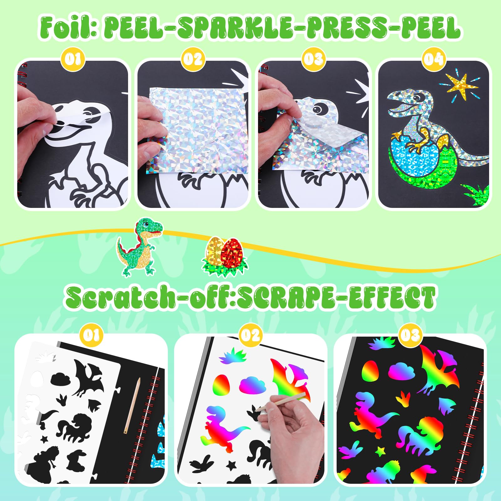 ไดโนเสาร์ Scratch Art Book สํา - Art Craft Book บทวิจารณ์และราคา