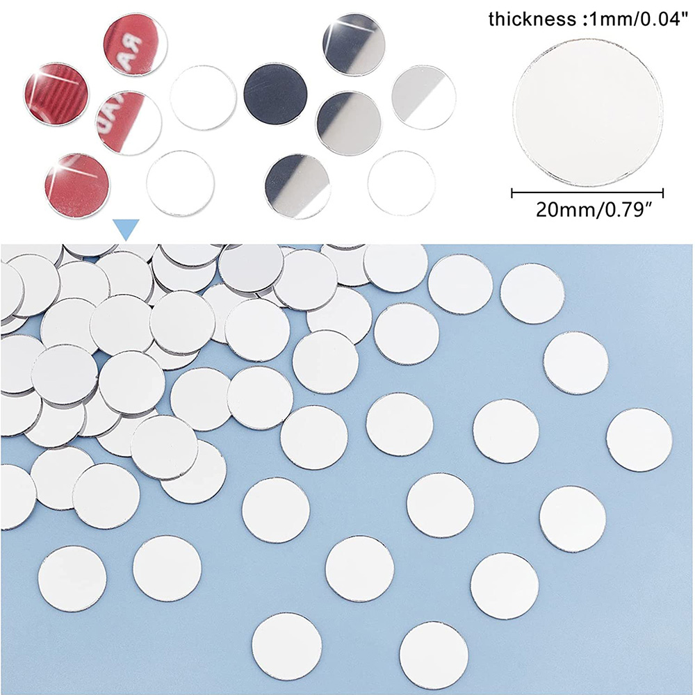 50PCS รอบมินิโมเสคกระเบื้องกระ - Art Craft Mirror บทวิจารณ์และราคา