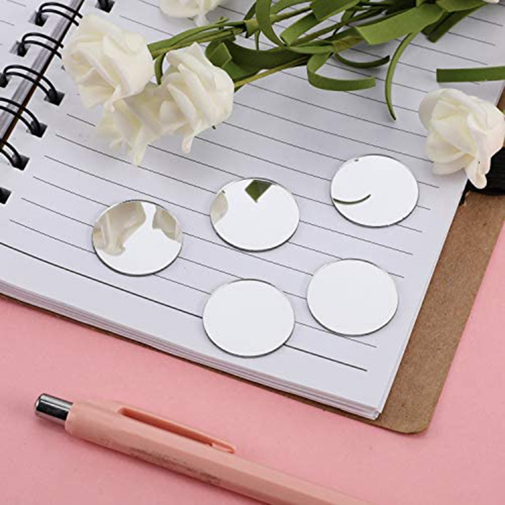 50PCS รอบมินิโมเสคกระเบื้องกระ - Art Craft Mirror บทวิจารณ์และราคา