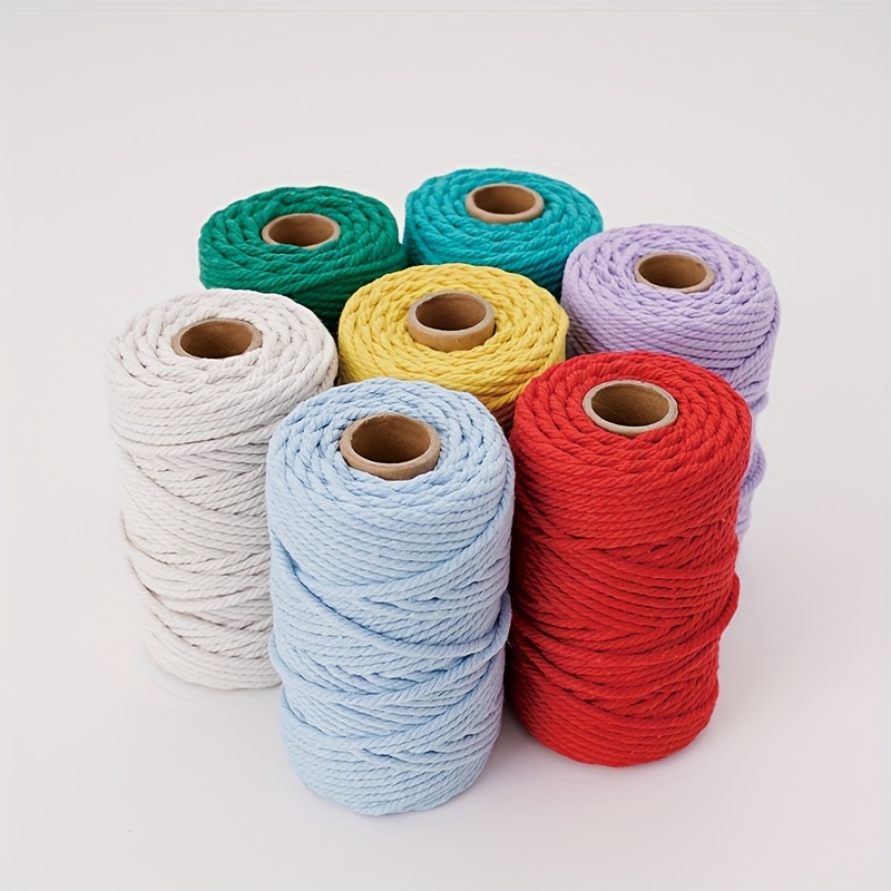 เชือกฝ้ายคอร์สปันสีธรรมชาติและ - Macrame Cord Cotton บทวิจารณ์และราคา