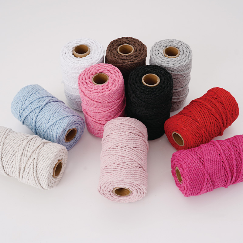 เชือกฝ้ายคอร์สปันสีธรรมชาติและ - Macrame Cord Cotton บทวิจารณ์และราคา
