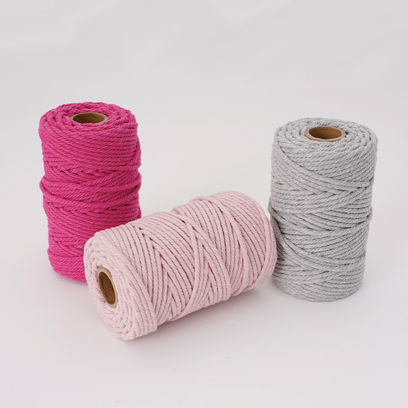 เชือกฝ้ายคอร์สปันสีธรรมชาติและ - Macrame Cord Cotton บทวิจารณ์และราคา