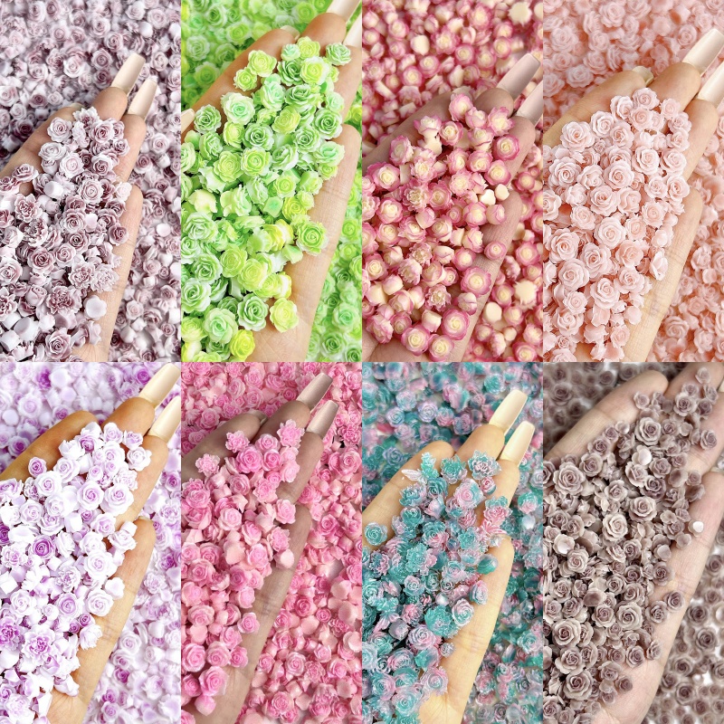 50pcs สุ่มผสมเรซิ่น Rose ดอกไม - Art Craft Rose บทวิจารณ์และราคา