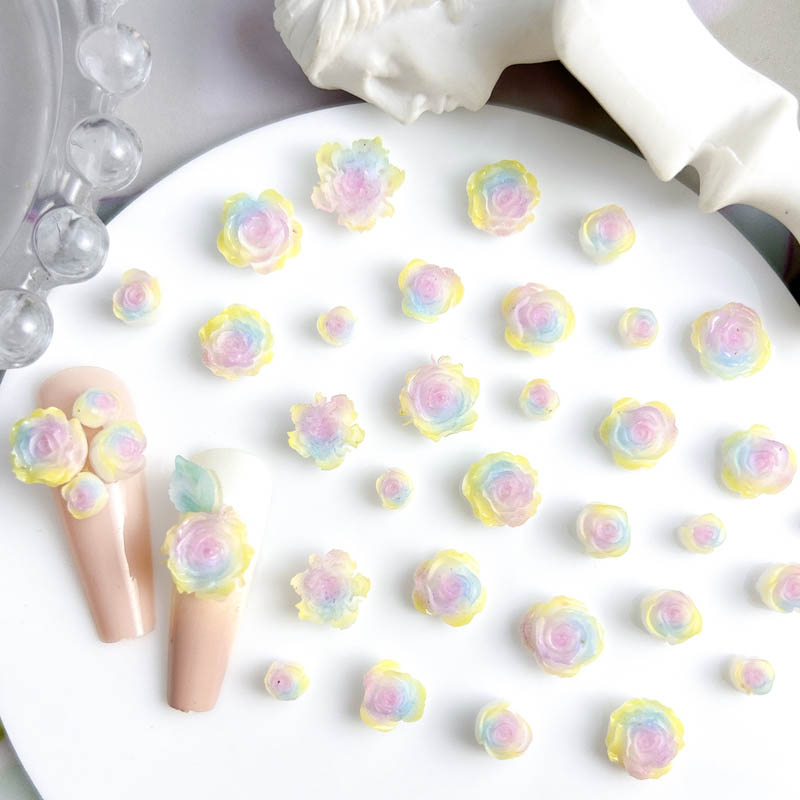 50pcs สุ่มผสมเรซิ่น Rose ดอกไม - Art Craft Rose บทวิจารณ์และราคา