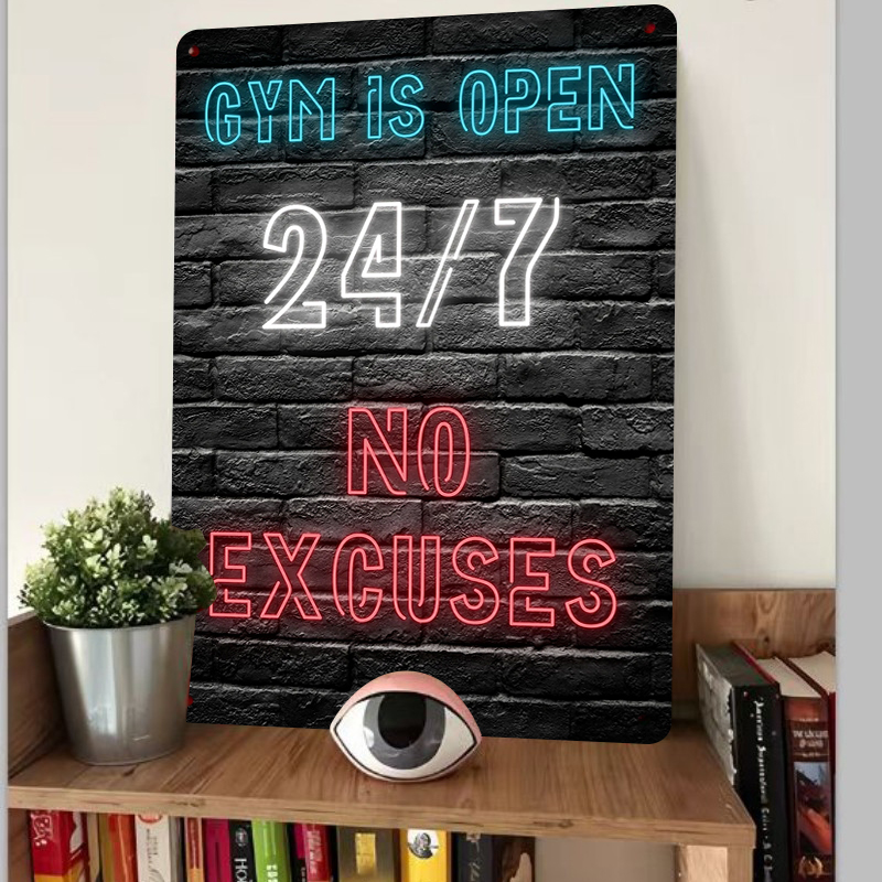 งานศิลปะติดผนังโลหะลายยิม 24/7 - Art Craft Quotes บทวิจารณ์และราคา