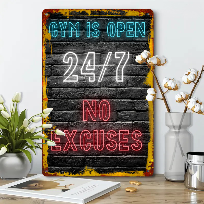 งานศิลปะติดผนังโลหะลายยิม 24/7 - Art Craft Quotes บทวิจารณ์และราคา