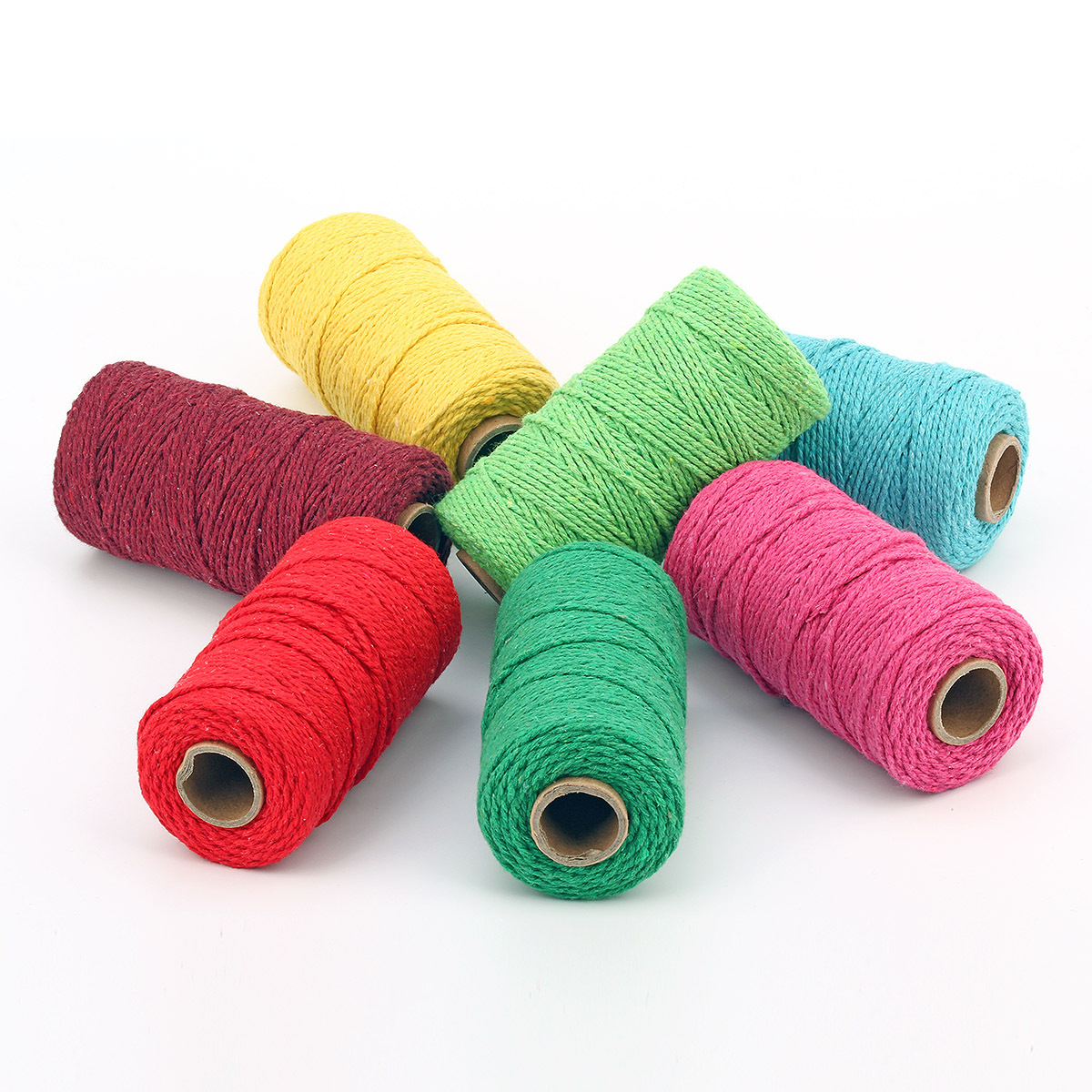 2 มม.เชือก Twisted-Cord 100 M  - Macrame Cord Cotton บทวิจารณ์และราคา
