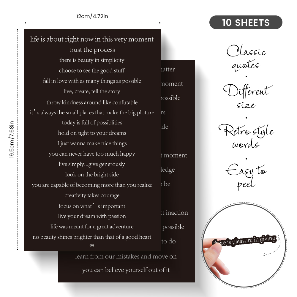 สติกเกอร์คำคมสร้างแรงบันดาลใจส - Art Craft Quotes บทวิจารณ์และราคา