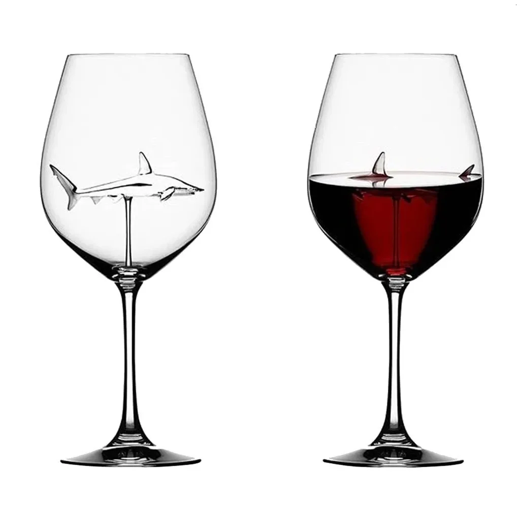 แก้วไวน์รูปทรงฉลาม แก้วไวน์แดง - Art Craft Glasses บทวิจารณ์และราคา