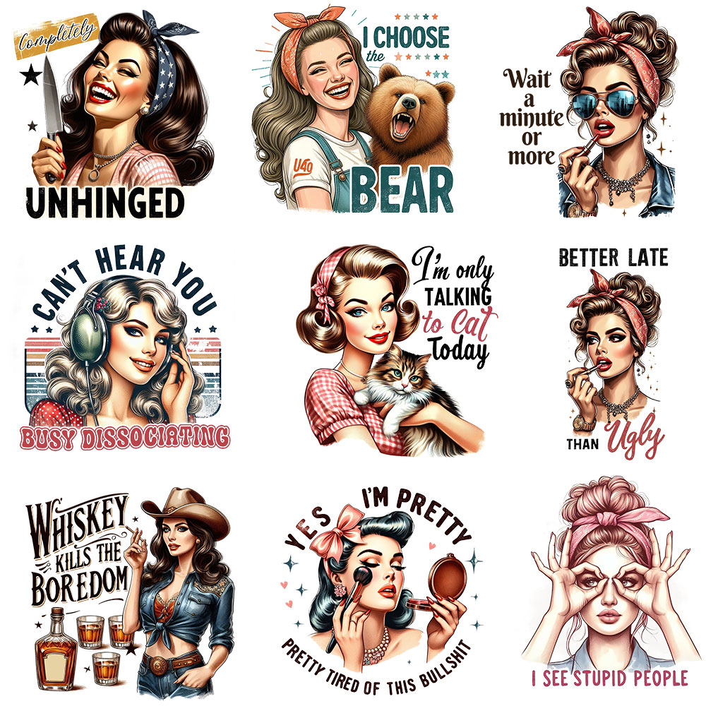 แพทช์ลายสาวๆ สไตล์เรโทรสุดฮา ส - Art Craft Quotes บทวิจารณ์และราคา