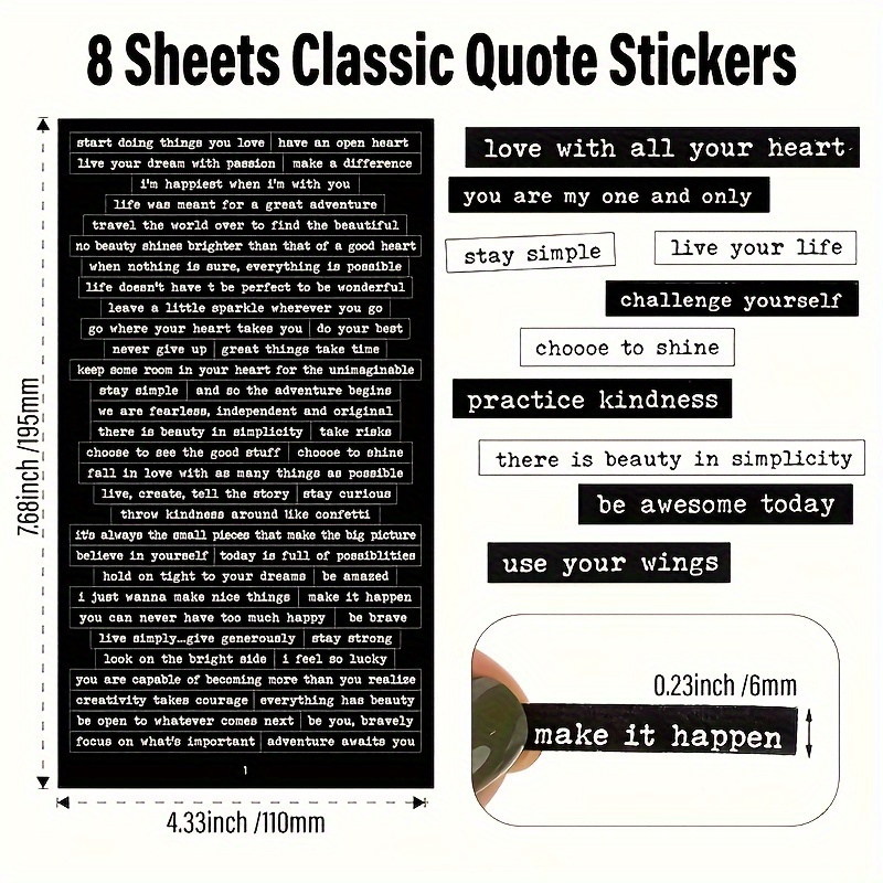 406pcs แรงบันดาลใจสติกเกอร์บวก - Art Craft Quotes บทวิจารณ์และราคา