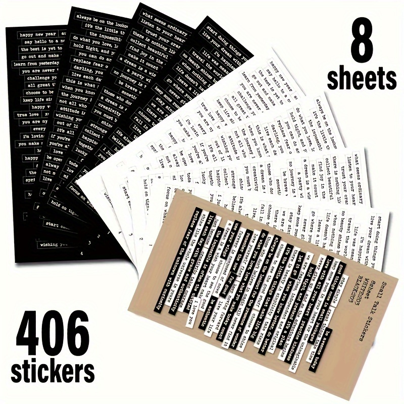 406pcs แรงบันดาลใจสติกเกอร์บวก - Art Craft Quotes บทวิจารณ์และราคา