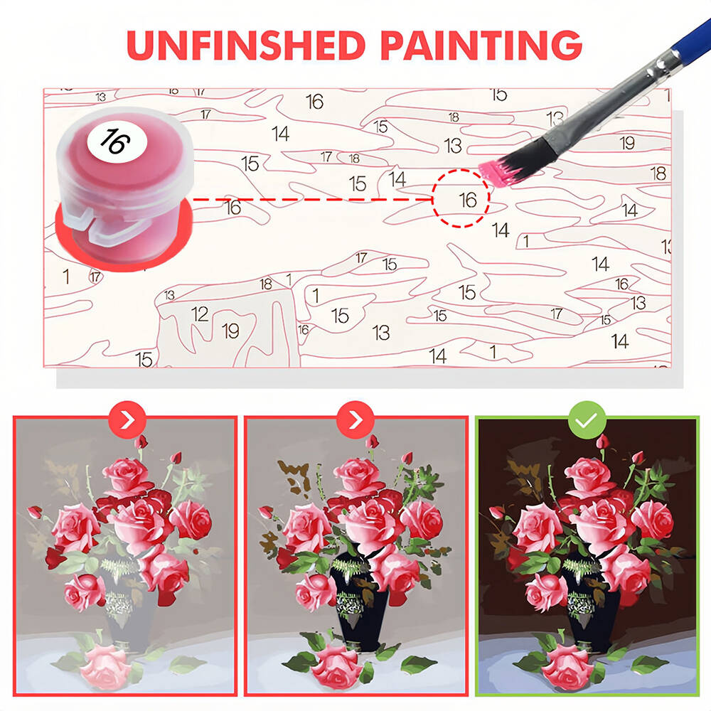 ภาพวาดสีน้ํามันโดยตัวเลขภูมิทั - Art Craft Room บทวิจารณ์และราคา