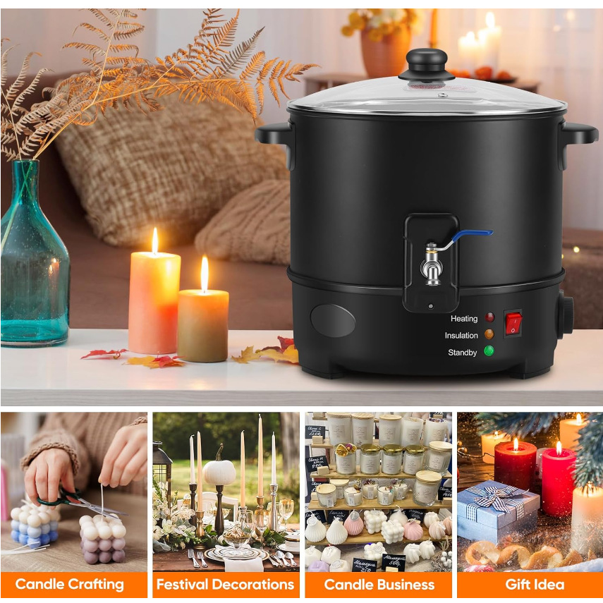 เครื่องทำเทียนแบบหลอมละลายขี้ผ - Candle Making Wax บทวิจารณ์และราคา