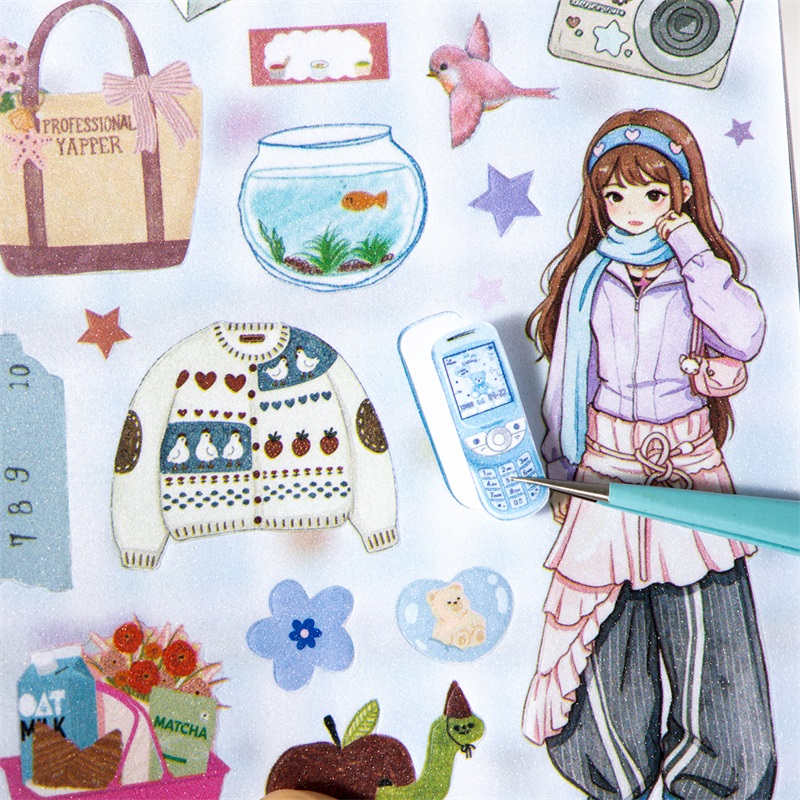 TIANZI สมุดสติกเกอร์ไดคัทลายกา - Art Craft Book บทวิจารณ์และราคา