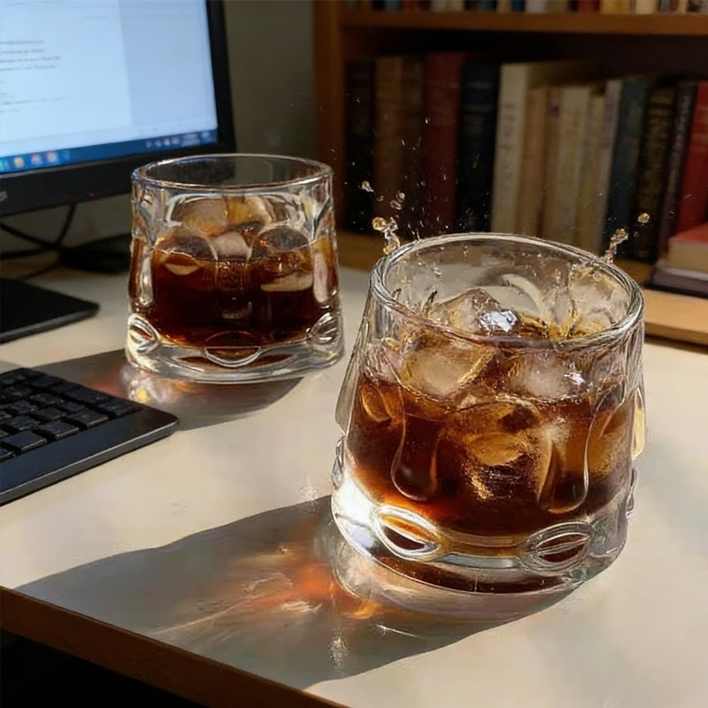 แก้ววิสกี้หมุนได้ แก้วไวน์แบบห - Art Craft Glasses บทวิจารณ์และราคา