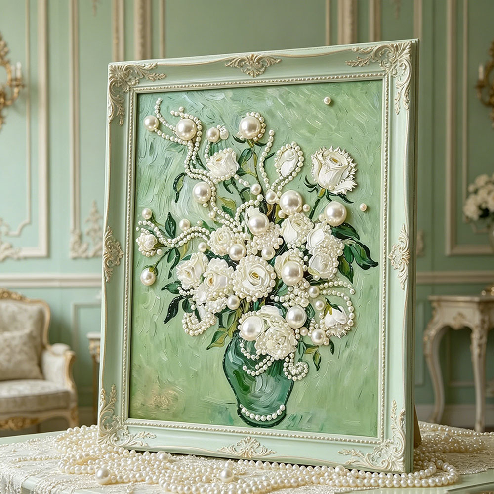 ชุดภาพวาดไข่มุก DIY Huacan สำห - Art Craft Rose บทวิจารณ์และราคา