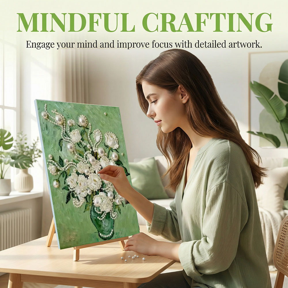 ชุดภาพวาดไข่มุก DIY Huacan สำห - Art Craft Rose บทวิจารณ์และราคา