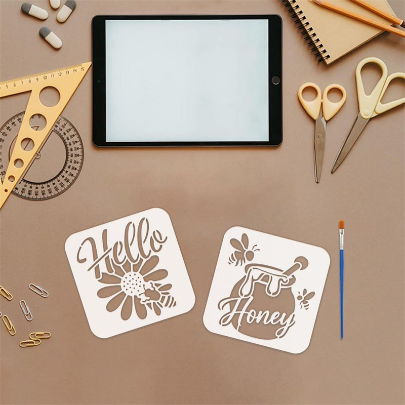 ชุดลายฉลุรูปผึ้งน้ำผึ้ง 9 ชิ้น - Art Craft Quotes บทวิจารณ์และราคา